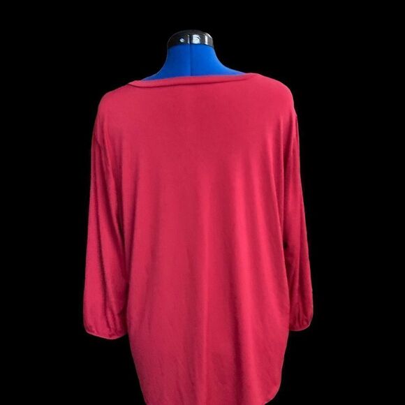 Women’s Red/Burgundy Top Size 3X - Picture 3 of 10